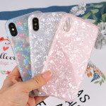 Wholesale iPhone Xs / X IMD Dream Marble Fashion Case (Rainbow White)